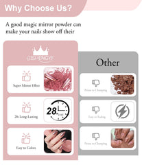 BISHENGYF gold chrome nail art kit highlights premium chrome finish on nails.