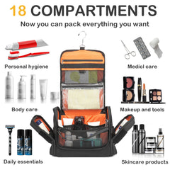 BISKLNDN toiletry bag 900D nylon shell resists water and wear.