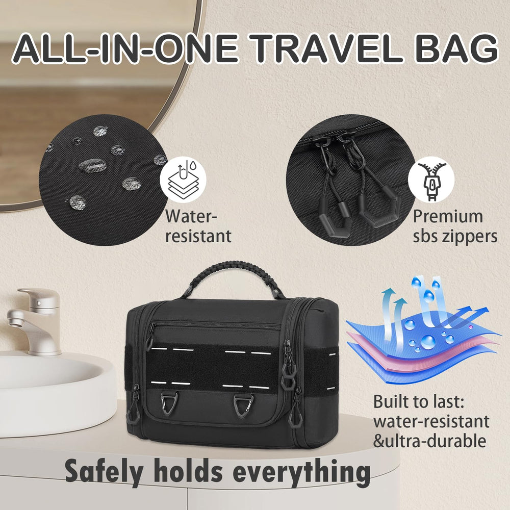 BISKLNDN toiletry bag front patch area for personalization.