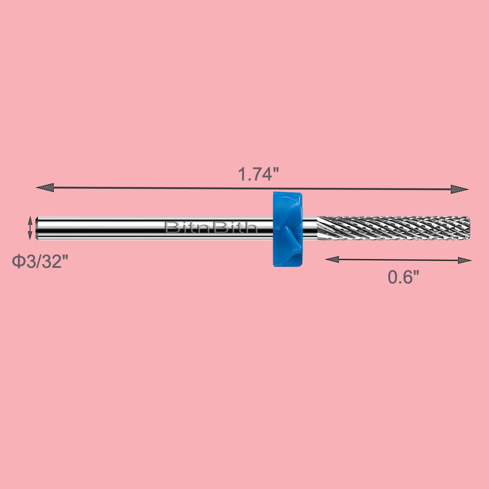 BITNBITH tungsten carbide nail bit for smoothing nail beds.