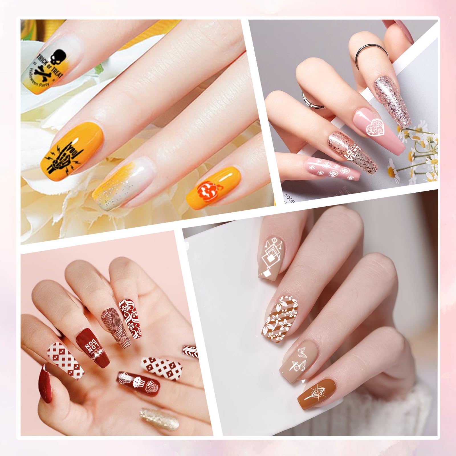 Biutee nail art pattern samples illustrate ready-to-use ideas