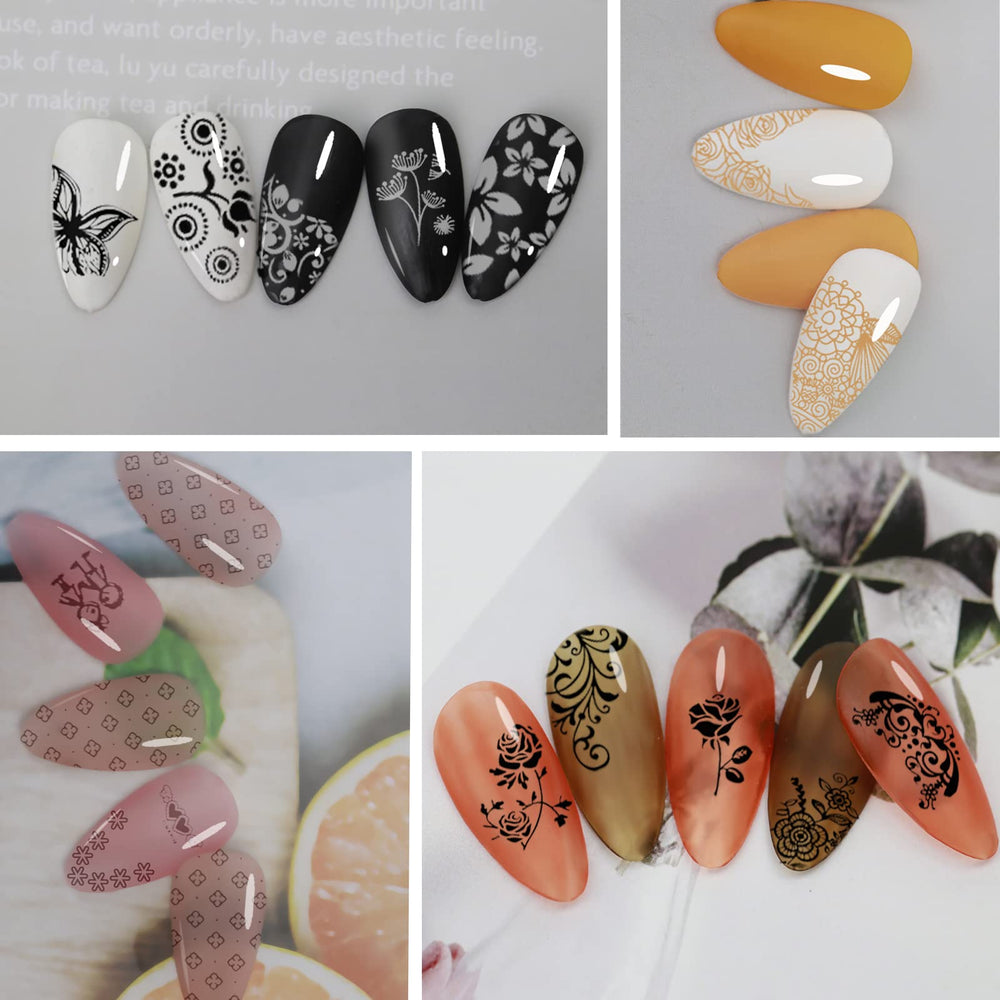 Biutee nail art template design for creative routines