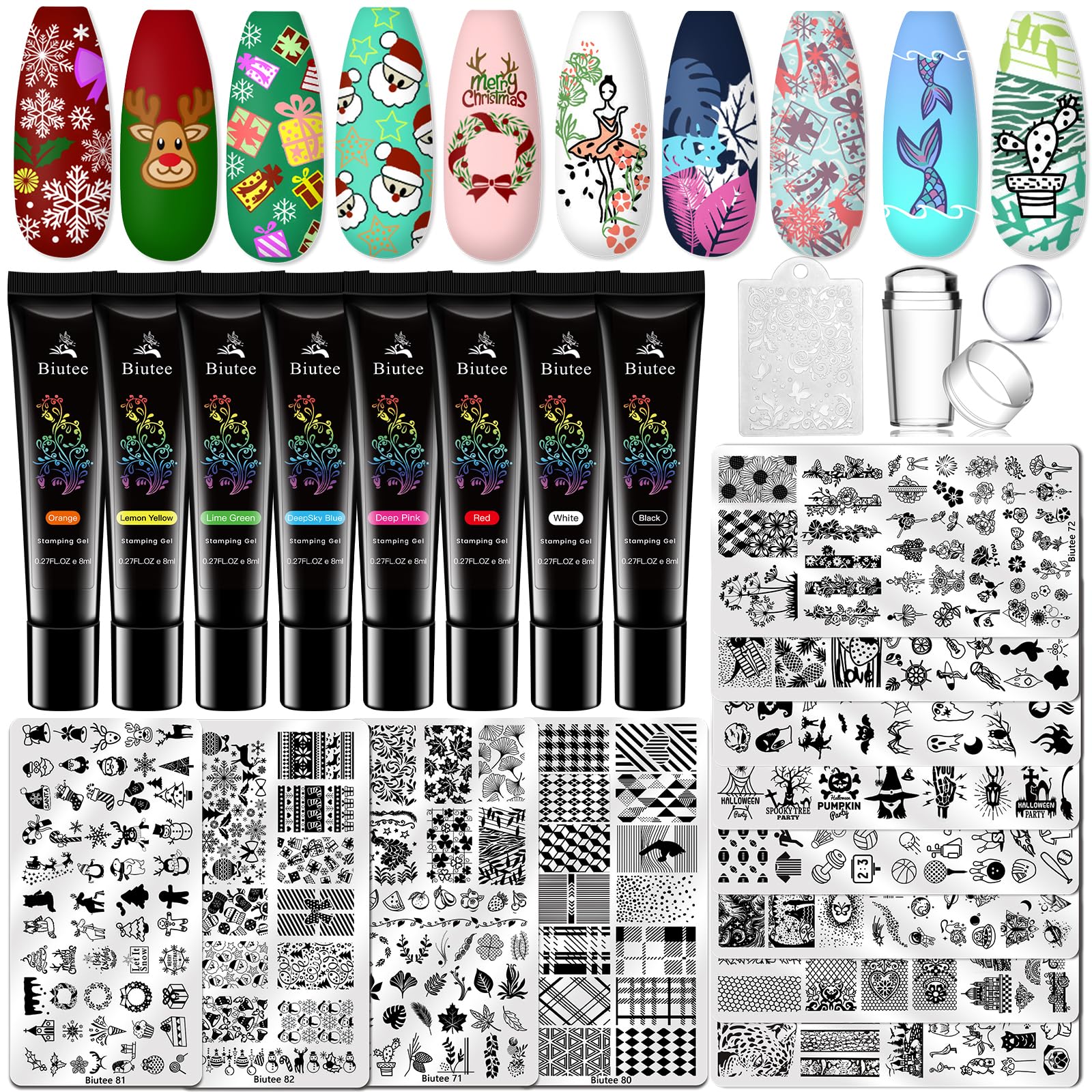 Biutee nail stamping kit box ready for DIY manicures and creativity
