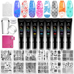 Biutee nail stamping plates set packaging shows complete DIY kit for easy organization