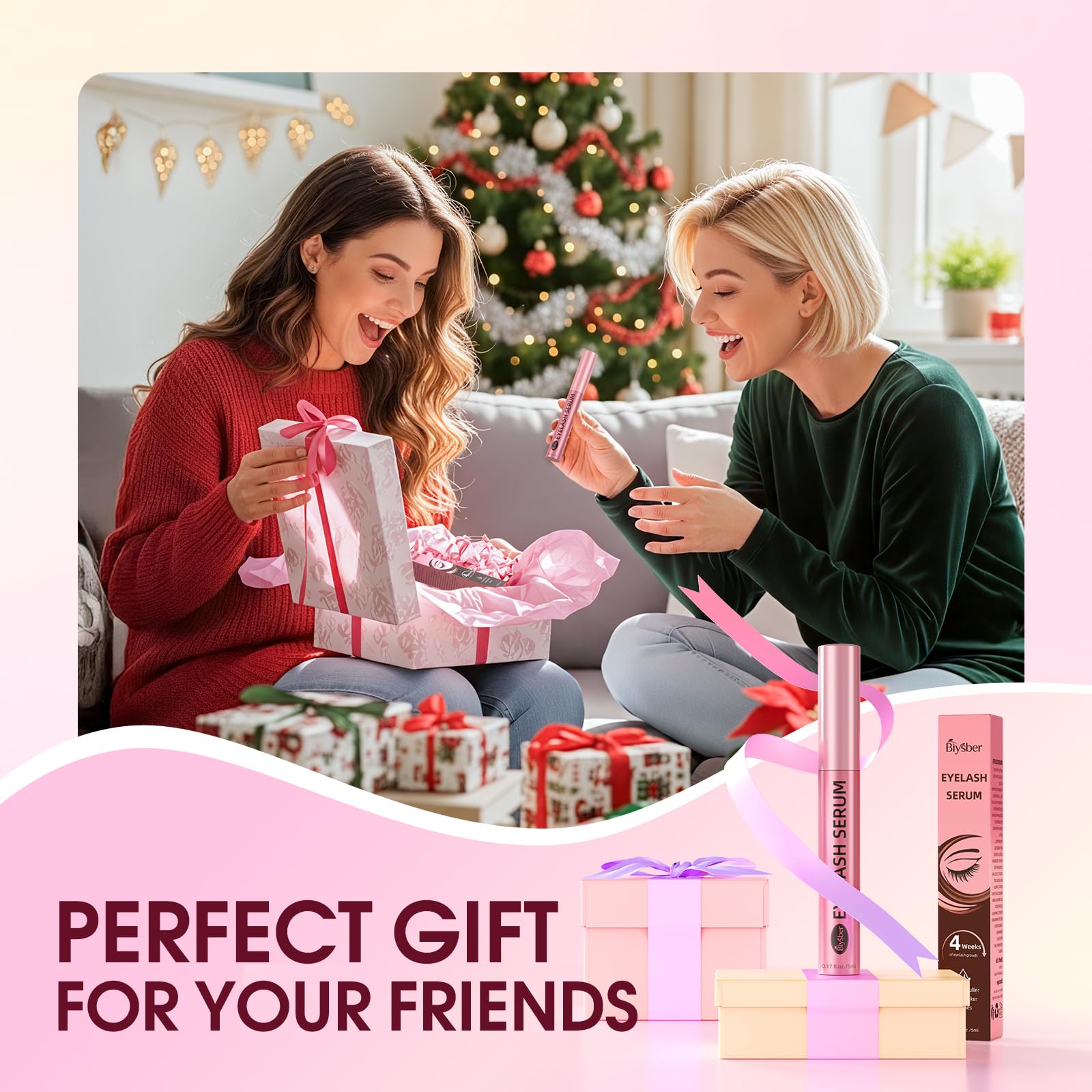 Biysber Lash Serum packaging box communicates premium quality and gifting appeal.