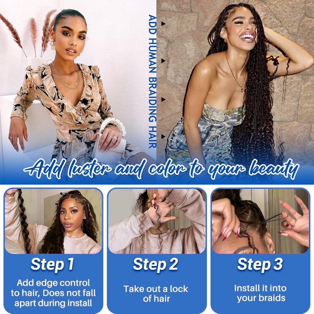 BIZVUS knotless boho braids style shown with easy installation