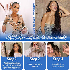 BIZVUS knotless boho braids style shown with easy installation