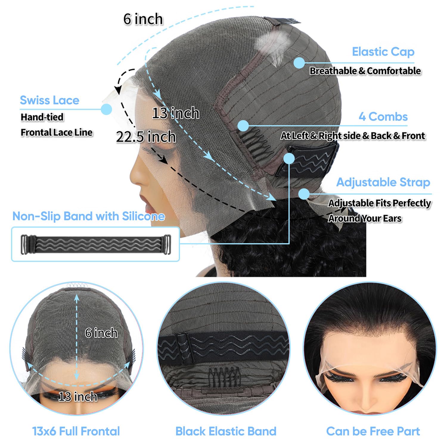 BJVT pre-plucked baby hair detail creates a realistic hairline.