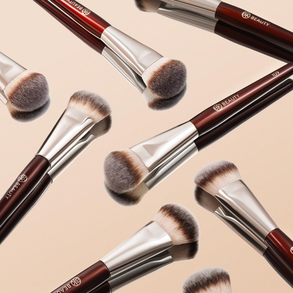 BK Beauty 109 mini contoured brush durable-construction supports long-lasting performance