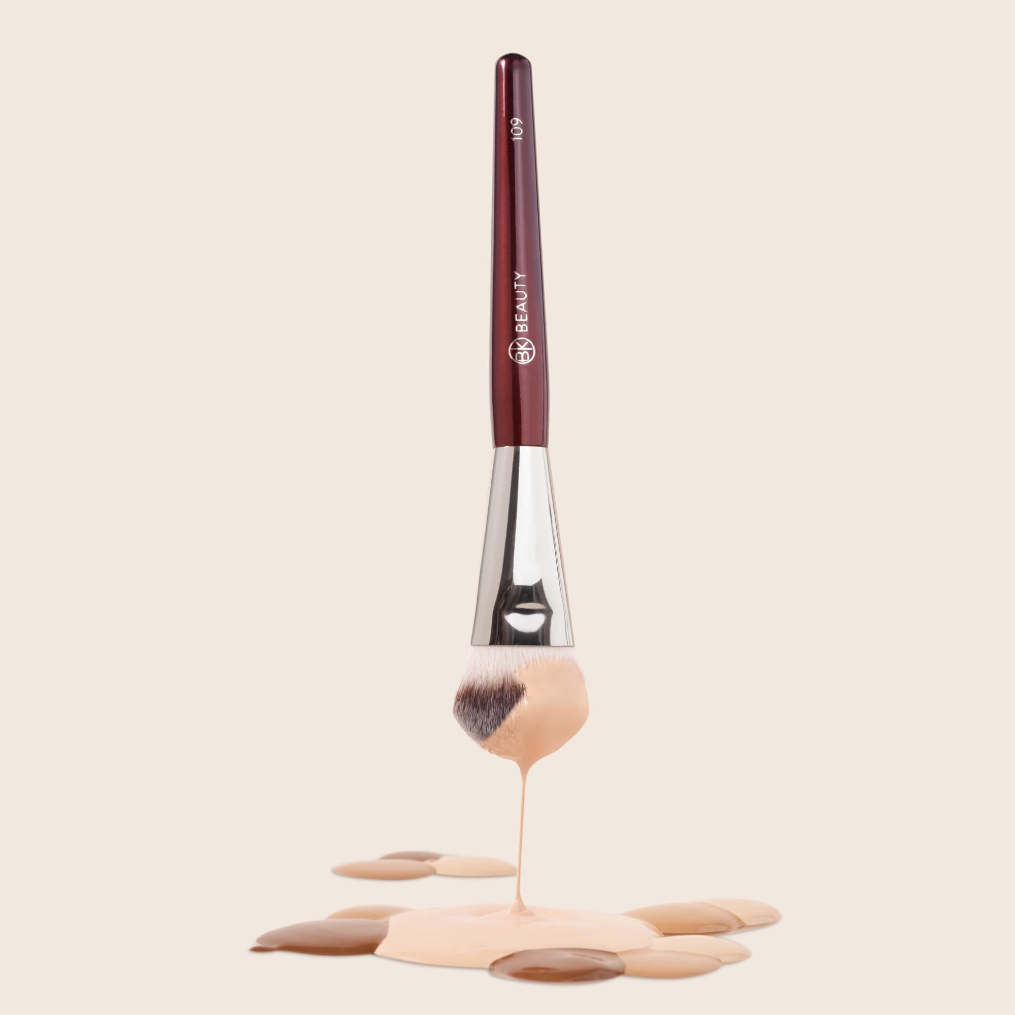BK Beauty 109 mini contoured brush highlighter-palette glow with easy feathering