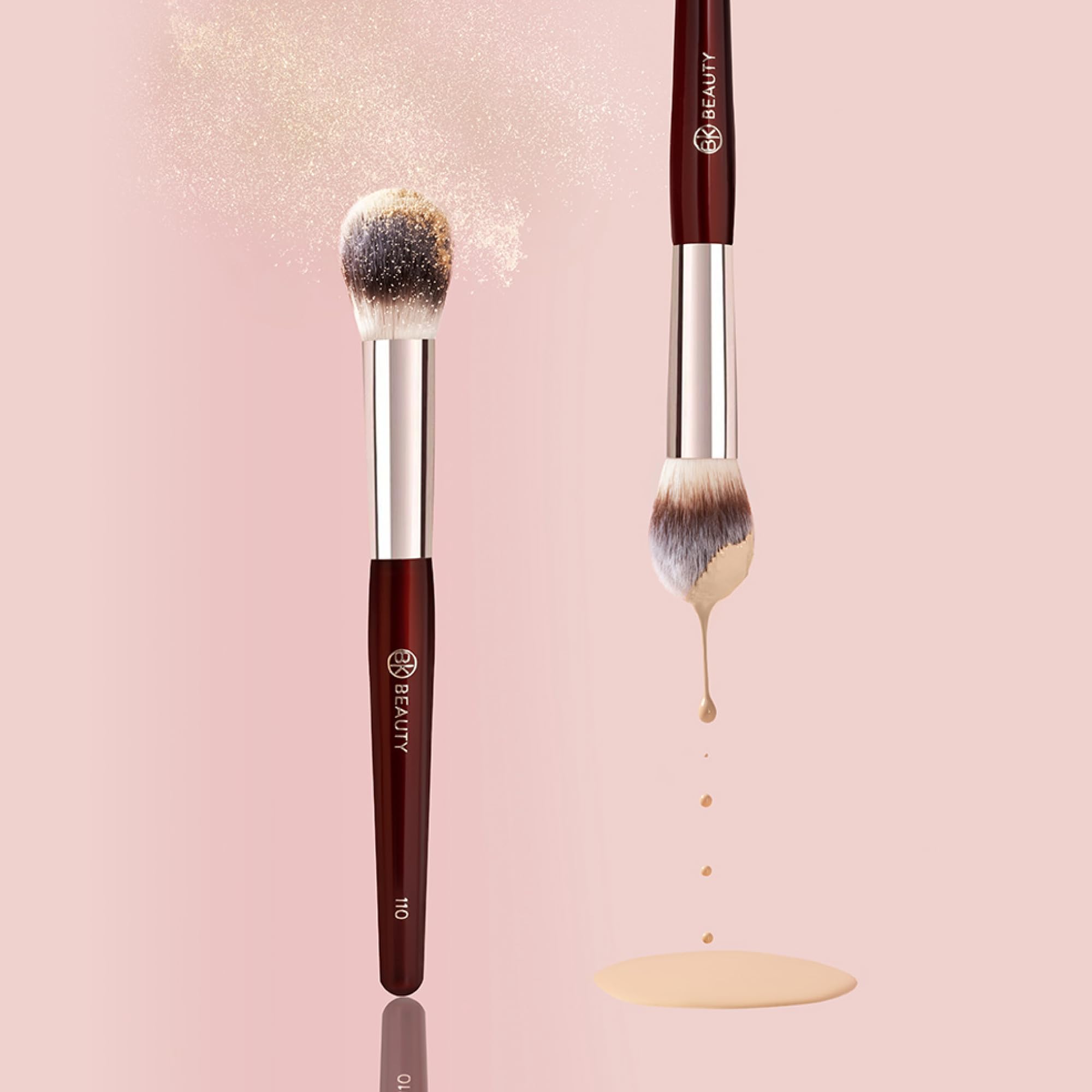 BK Beauty 110 large concealer brush cruelty-free vegan bristles feel premium