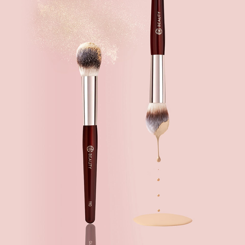 BK Beauty 110 large concealer brush cruelty-free vegan bristles feel premium