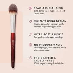 BK Beauty 110 large concealer brush under-eye blending in seconds for natural coverage