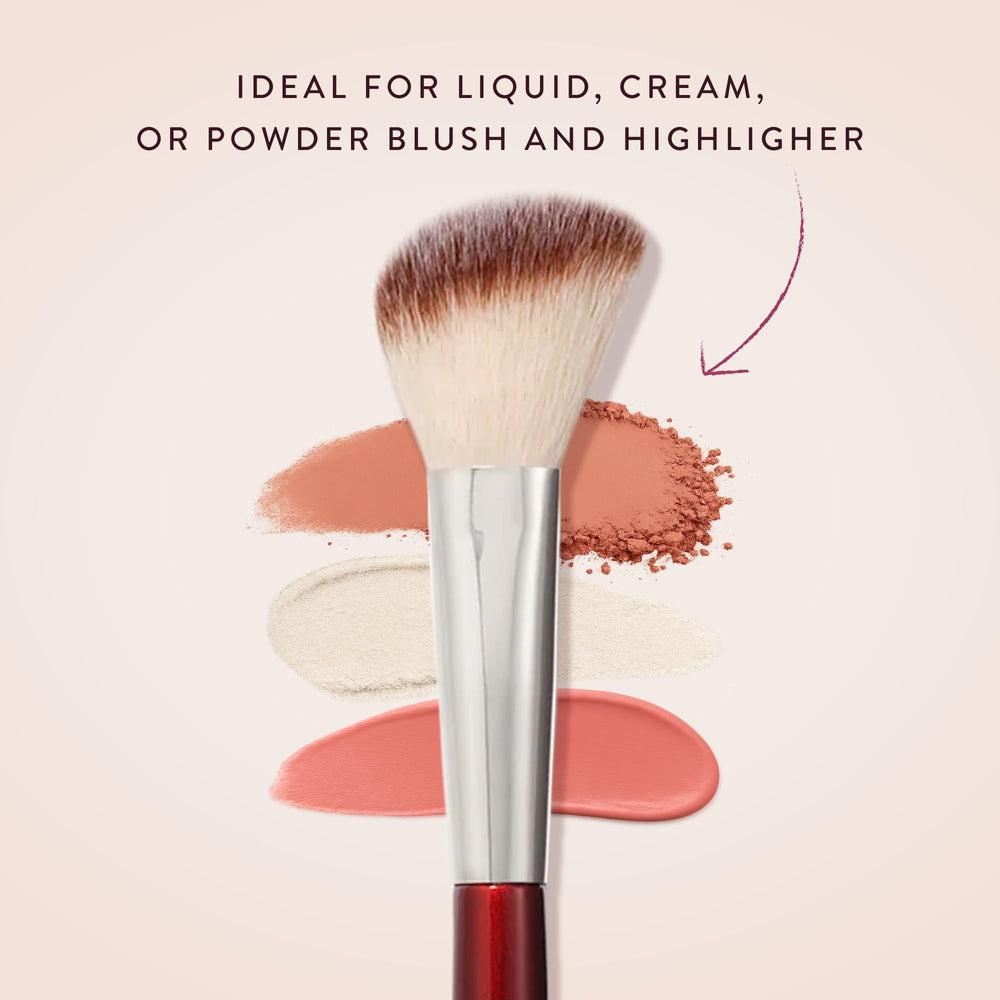 BK Beauty 112 brush angled tip enables precise cheekbone sweep