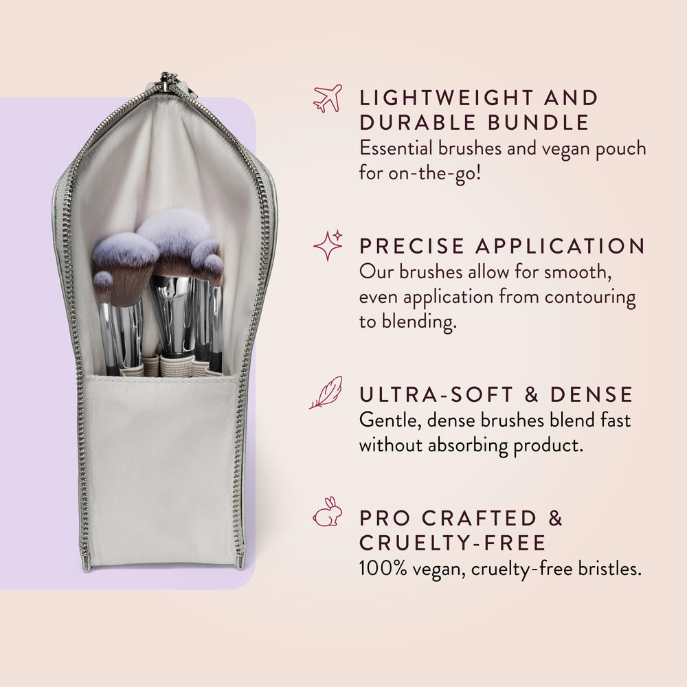 BK Beauty A506 concealer brush targets under-eye areas for precise coverage.