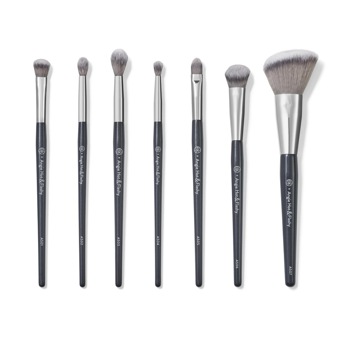 BK Beauty Angie Hot & Flashy 7PC brush set offers precise, smooth makeup application on the face.
