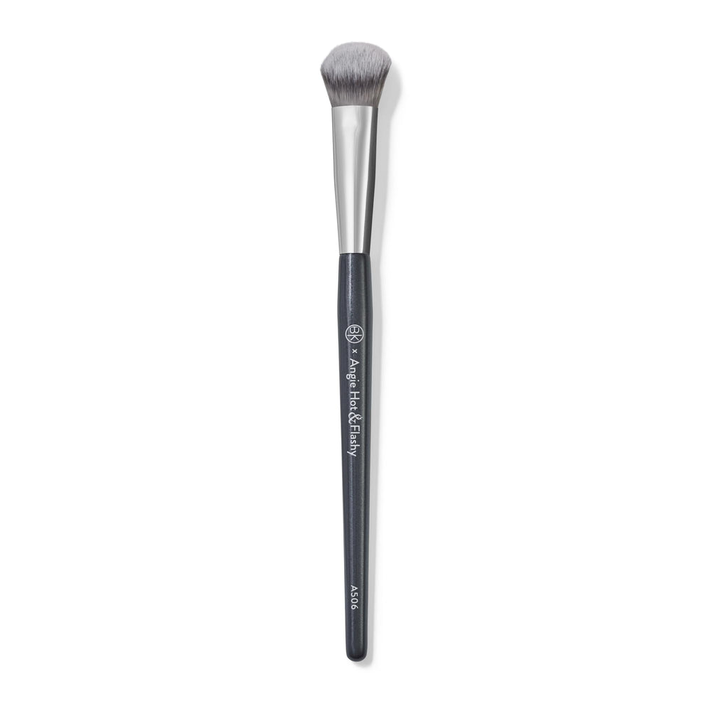 BK Beauty Angie A506 concealer brush closeup for precise under-eye concealment with soft bristles.