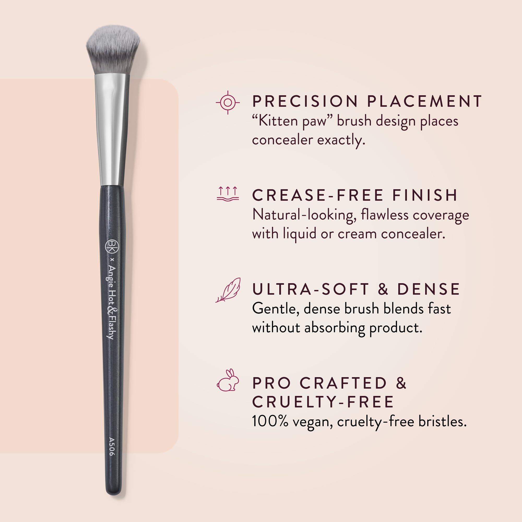 BK Beauty A506 contour-blend view highlights precise contouring and seamless transitions.
