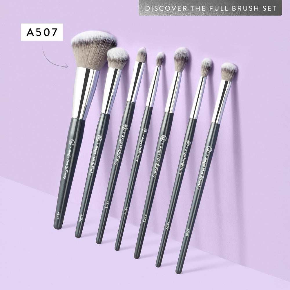 BK Beauty Angie A507 angled brush easy cleaning and travel-friendly storage