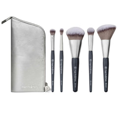 BK Beauty Angie travel brush set with pouch delivers on-the-go flawless coverage.