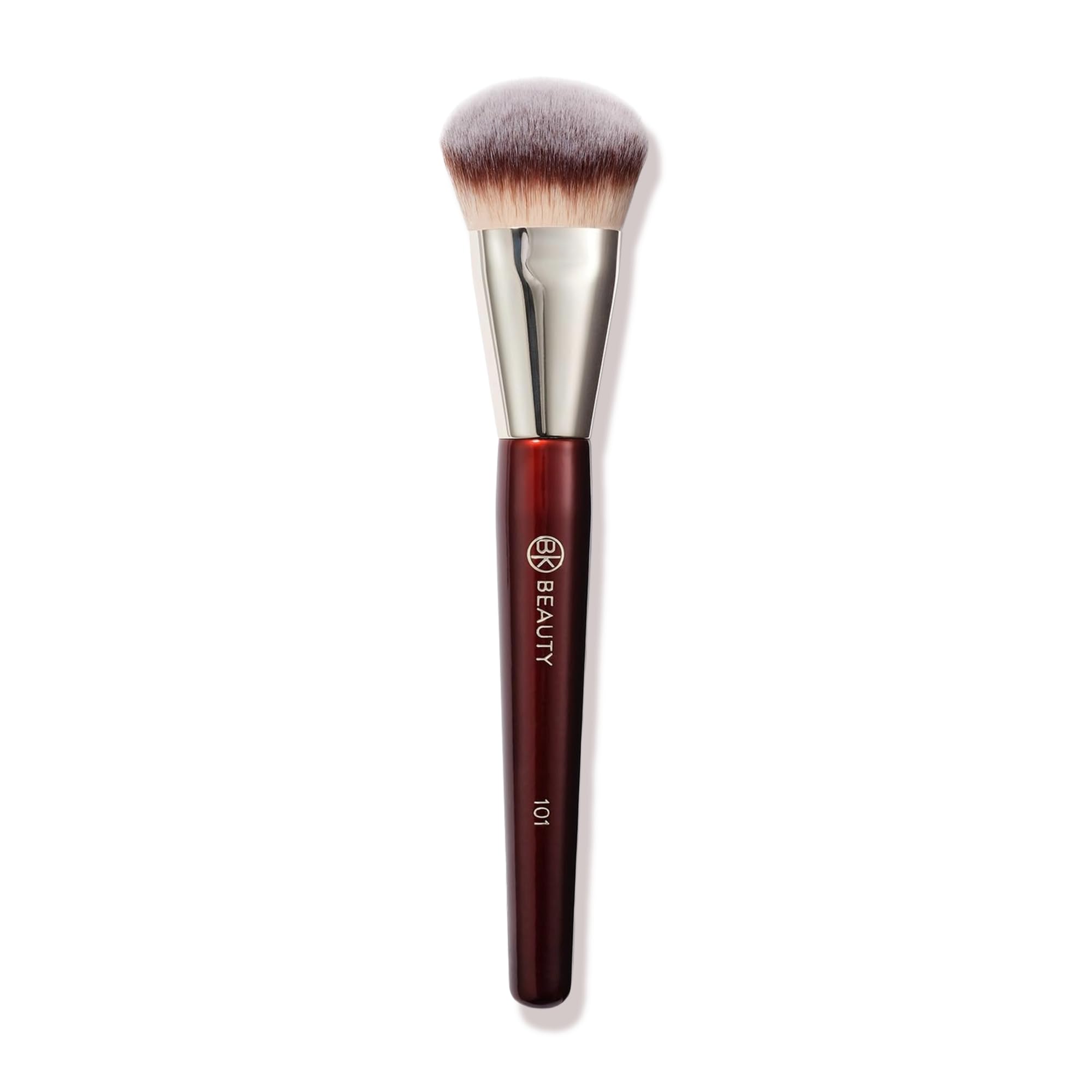BK Beauty Contoured Foundation Brush closeup of soft bristles for seamless application