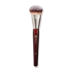 BK Beauty Contoured Foundation Brush closeup of soft bristles for seamless application