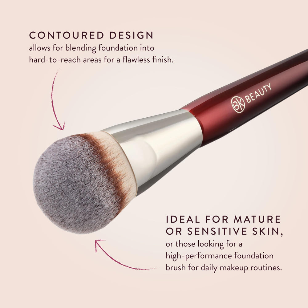BK Beauty Contoured Foundation Brush designed for mature skin with gentle blending