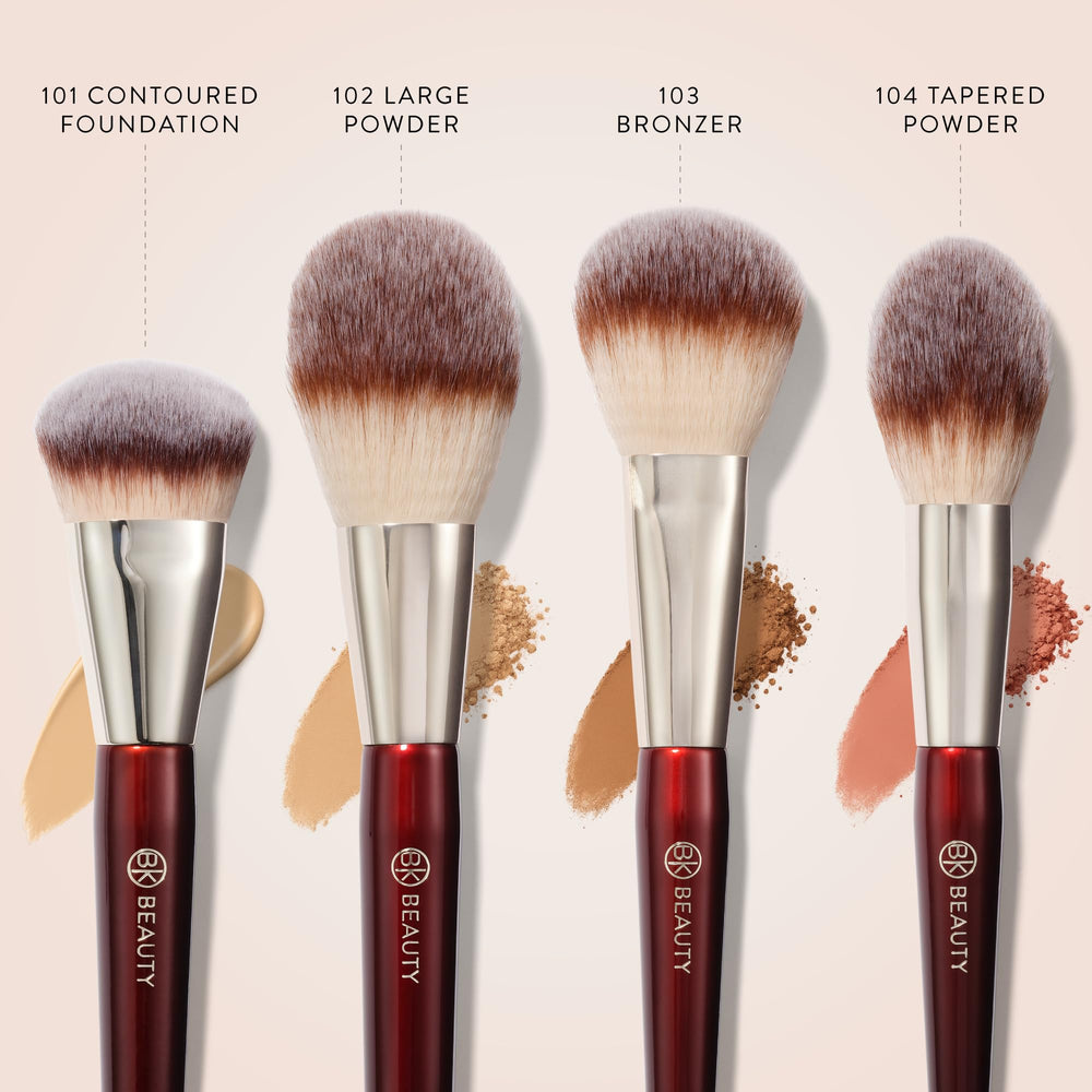BK BEAUTY Essentials 104 Tapered Powder brush for precise blush, bronzer, or setting