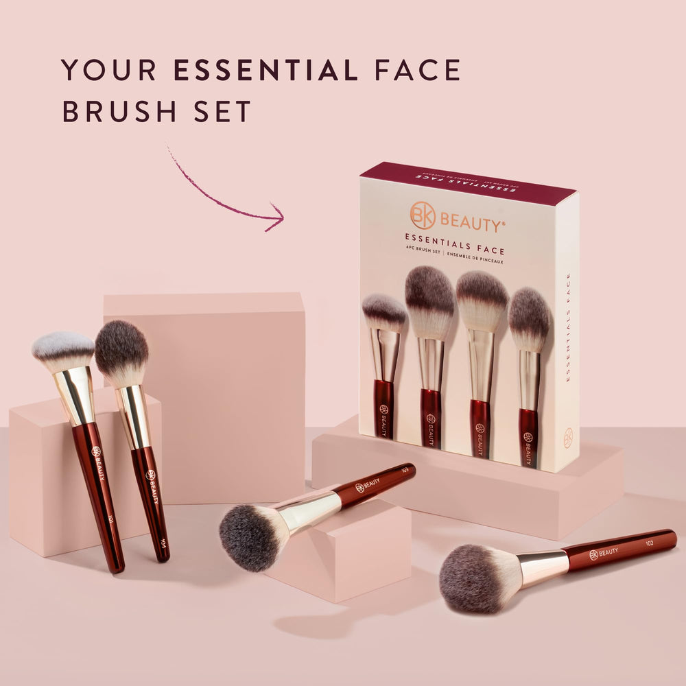 BK BEAUTY Essentials face brush set shown as a complete makeup kit