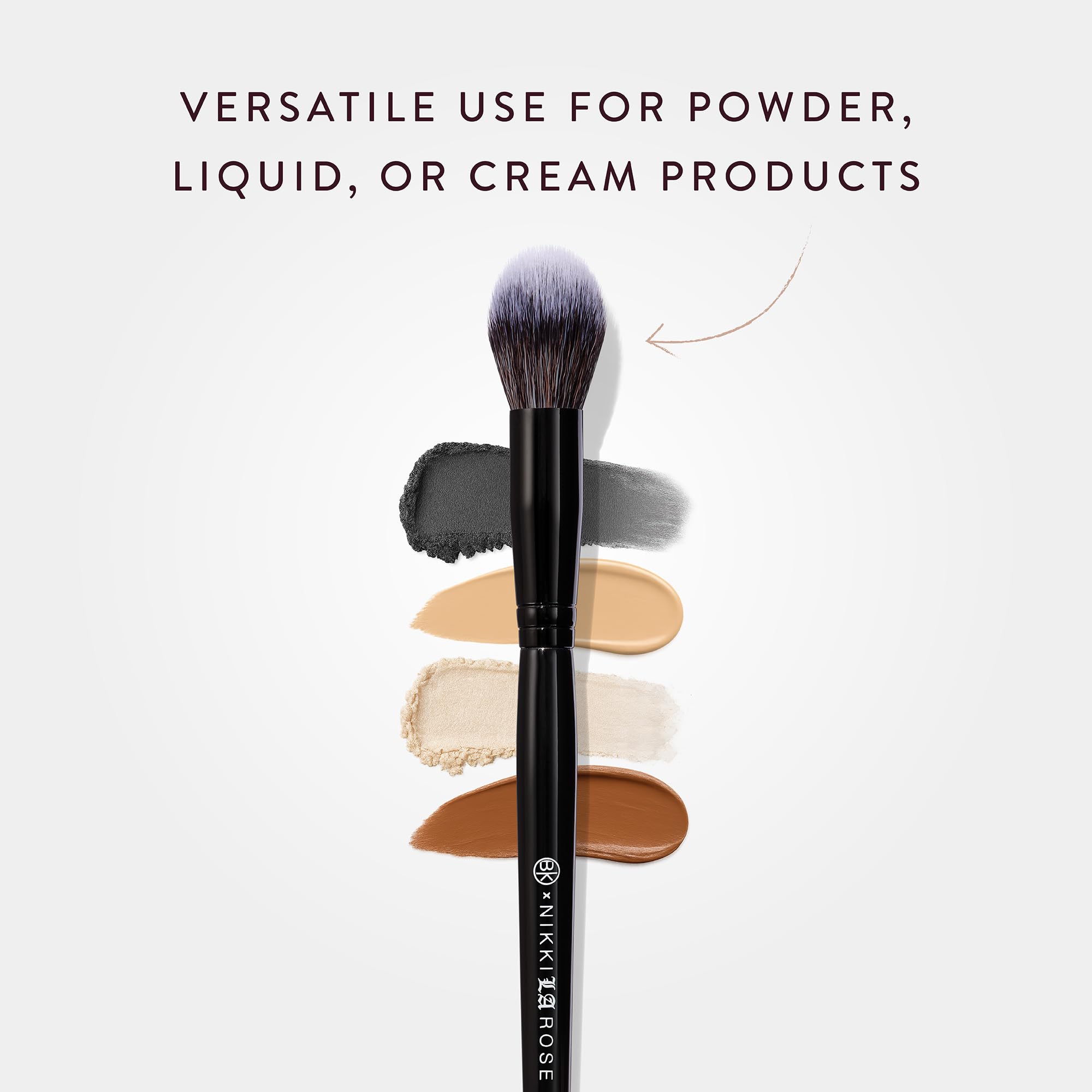 BK BEAUTY Nikki La Rose N14 bristles detail with soft vegan fibers