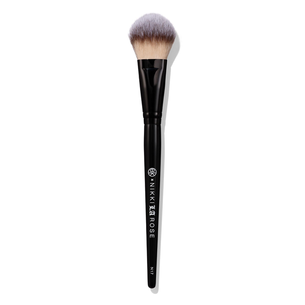 BK BEAUTY Nikki La Rose N17 dual-sided brush for versatile foundation, contour, and powder applications.