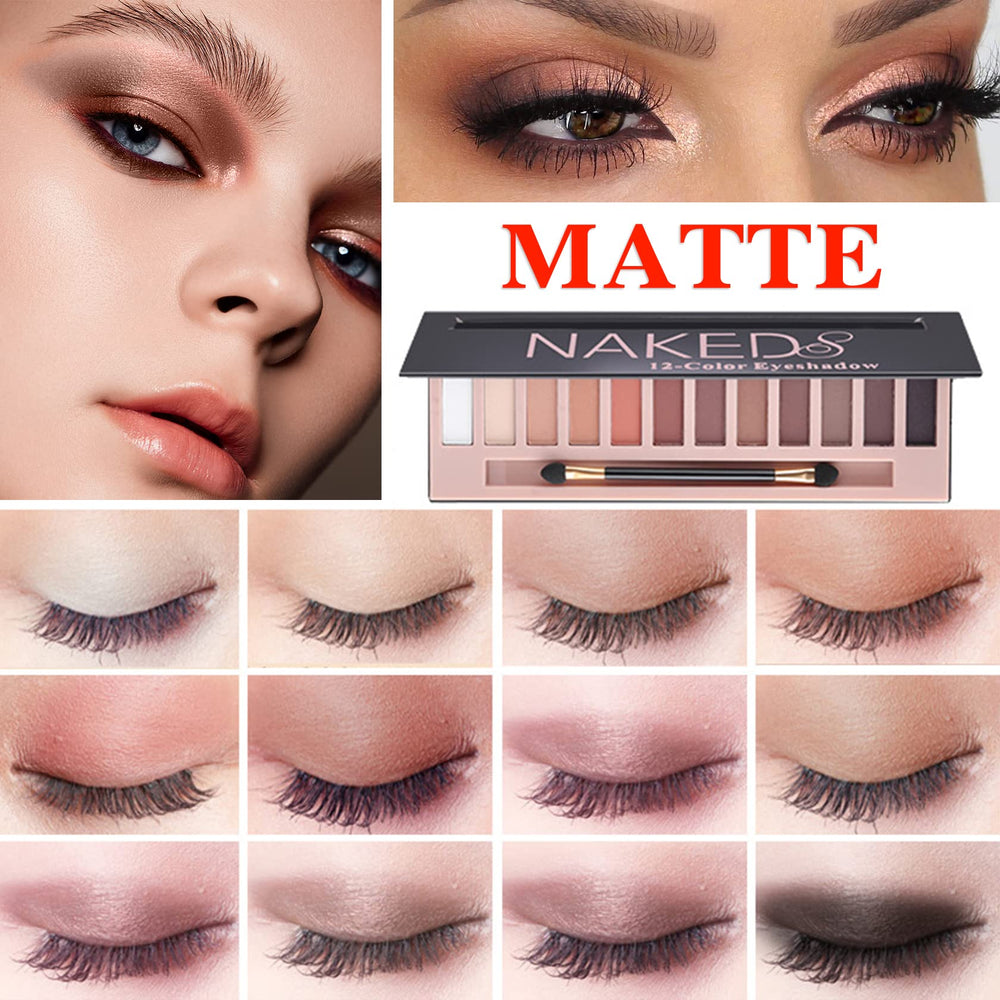 BKPPLZP Matte 12 Colors swatches on skin show rich pigmentation and blendability.
