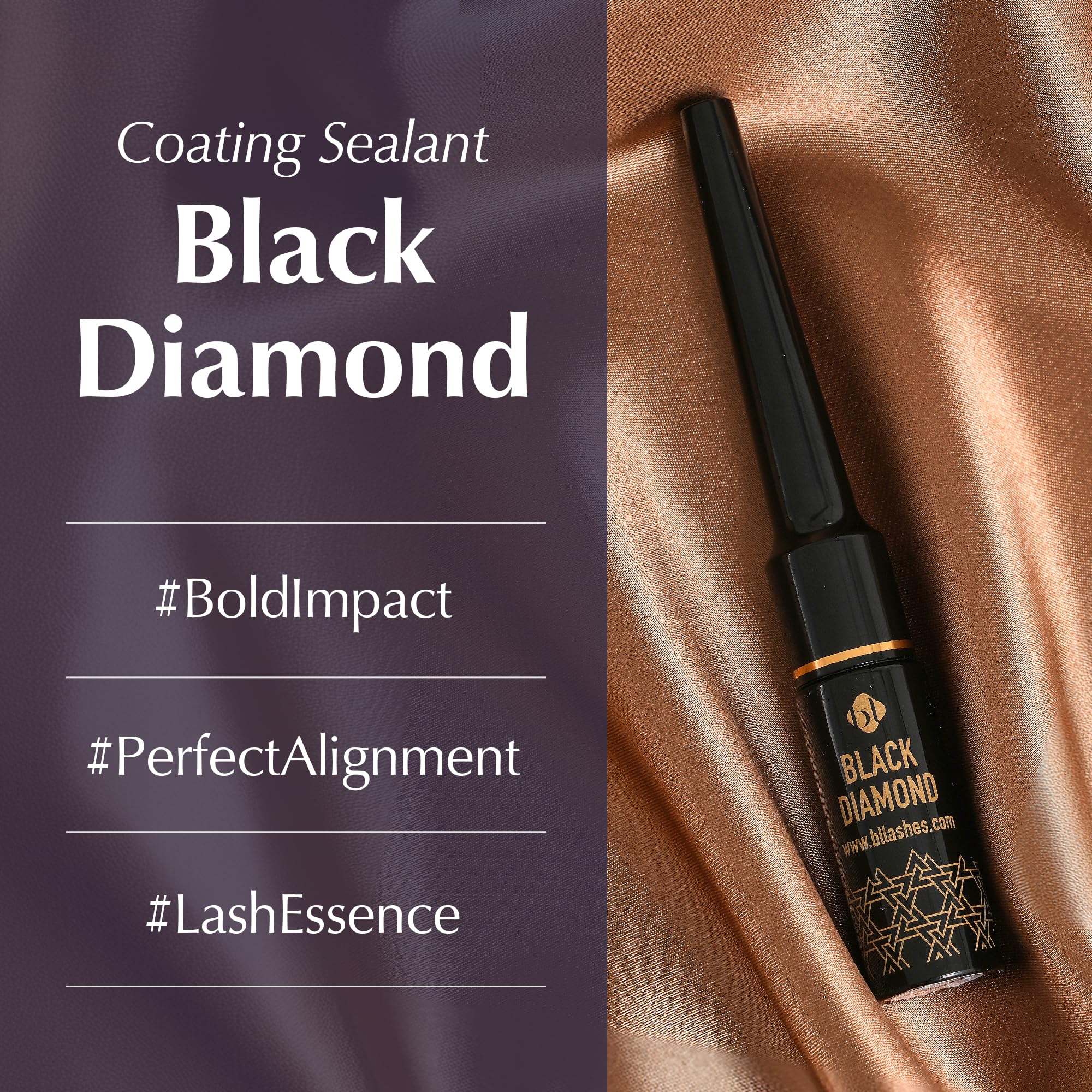 BL BL Overnighter Sealer application closeup shows easy, smooth lash coating for polished look.