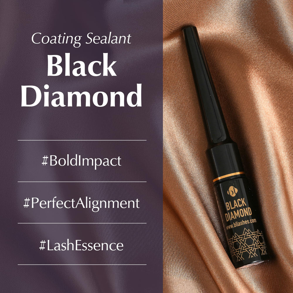 BL BL Overnighter Sealer application closeup shows easy, smooth lash coating for polished look.