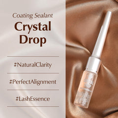 BL Lashes Crystal Drop Sealant application-tilt demonstrates easy brush-on precision