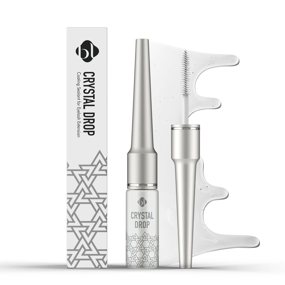 BL Lashes Crystal Drop Sealant bottle showing clear waterproof coating for longer-lasting lashes