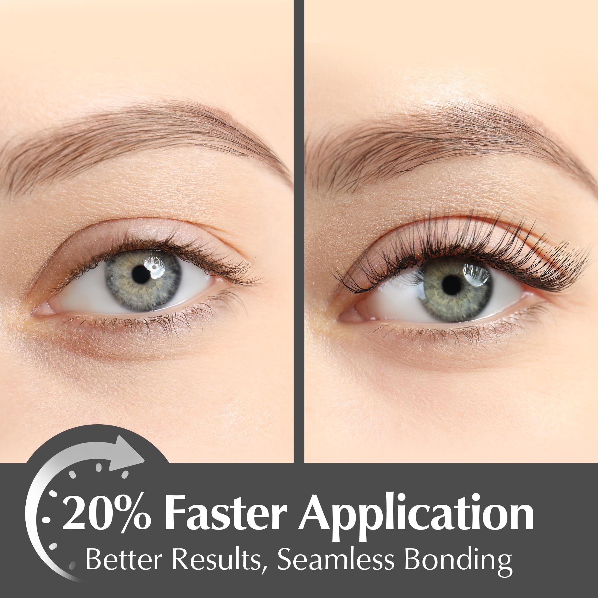 BL Lashes Primer application steps show quick prep for time-saving lash sets