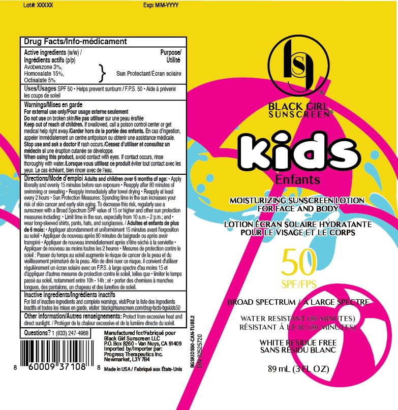 BLACK GIRL SUNSCREEN 6oz packaging for everyday kid use.