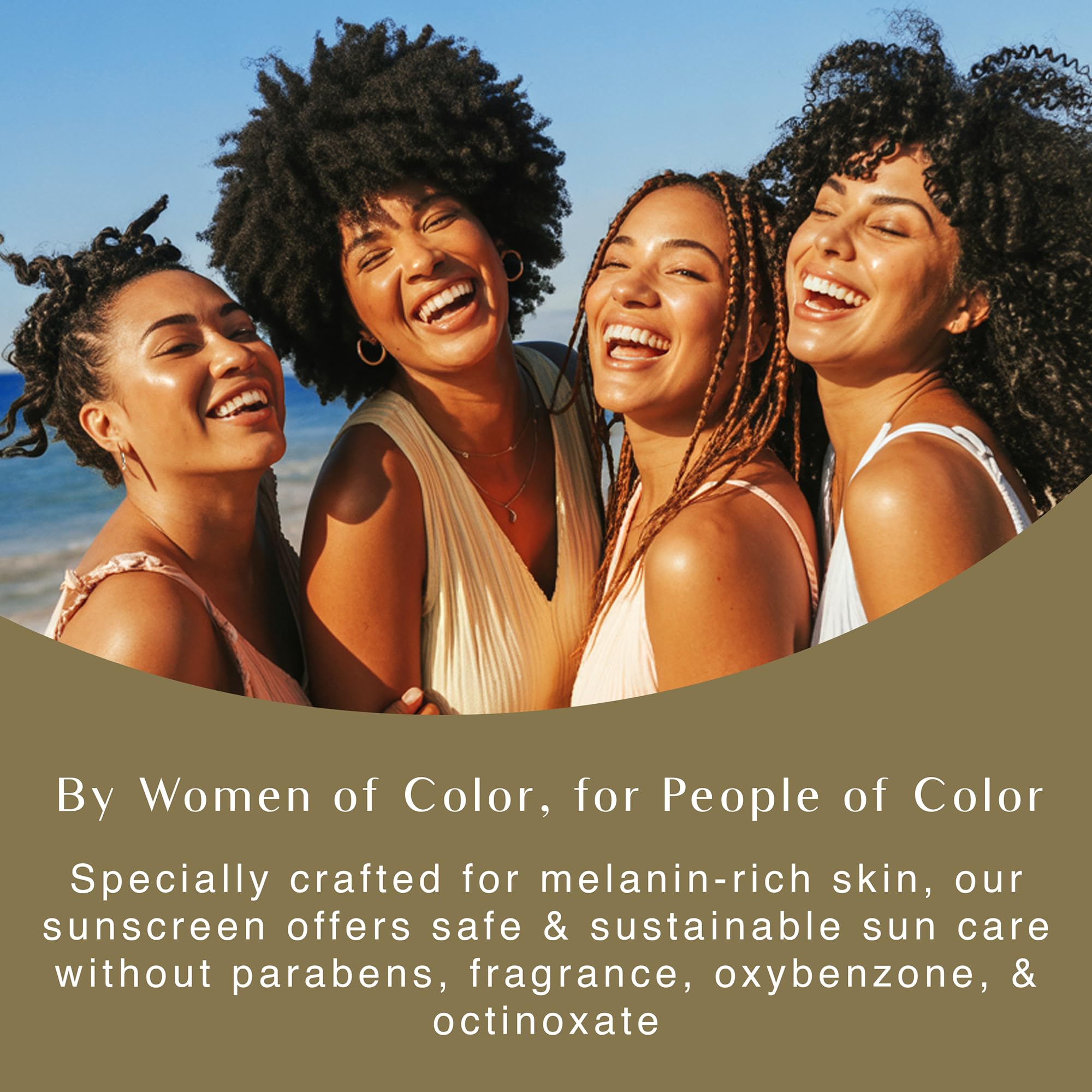 Black Girl Sunscreen Make It Glow on skin showing radiant glow