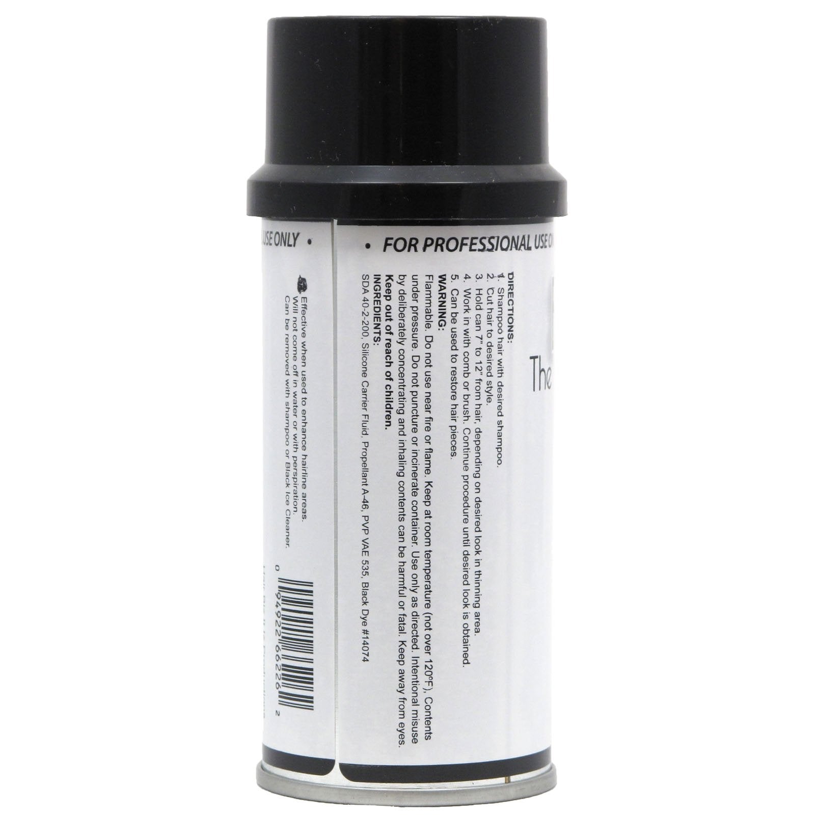 Black Ice Original Touch Up Spray applied to hair ensures even look on wigs