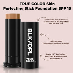 Black Opal foundation stick Topaz swirl texture demonstrates creamy blend for smooth skin