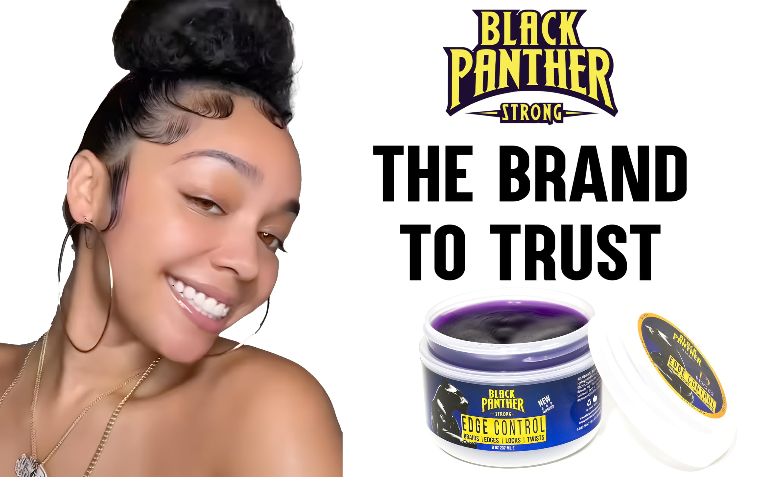 Moisturizing formula keeps edges soft and vibrant with Black Panther edge-control