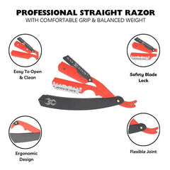 BLACK WIDOW razor swing-lock blade system enables safe, quick blade changes.