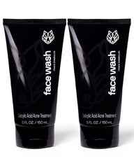Black Wolf Charcoal Powder Face Wash bottle demonstrating deep cleansing for clearer pores.
