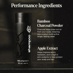 Black Wolf Conditioner detangle-closeup shows silky, smooth hair after use.