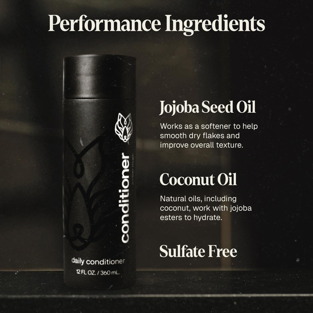 Black Wolf Daily haircare routine setup demonstrates effortless grooming.