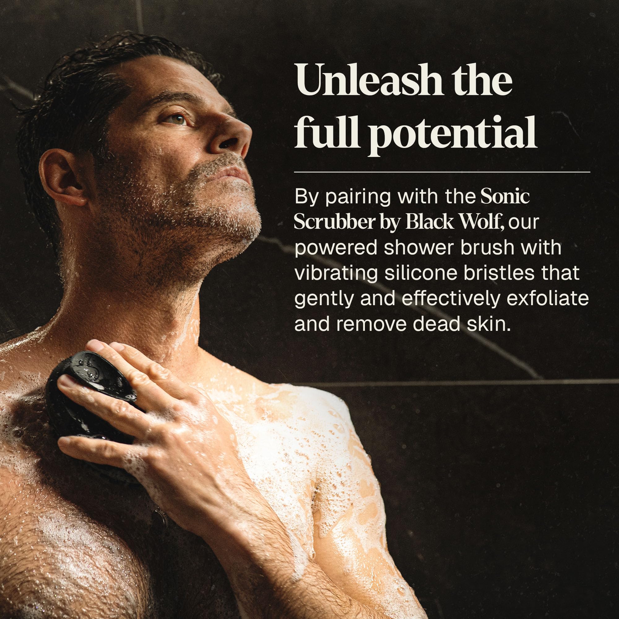 Black Wolf packaging image showing a complete men's grooming bundle.
