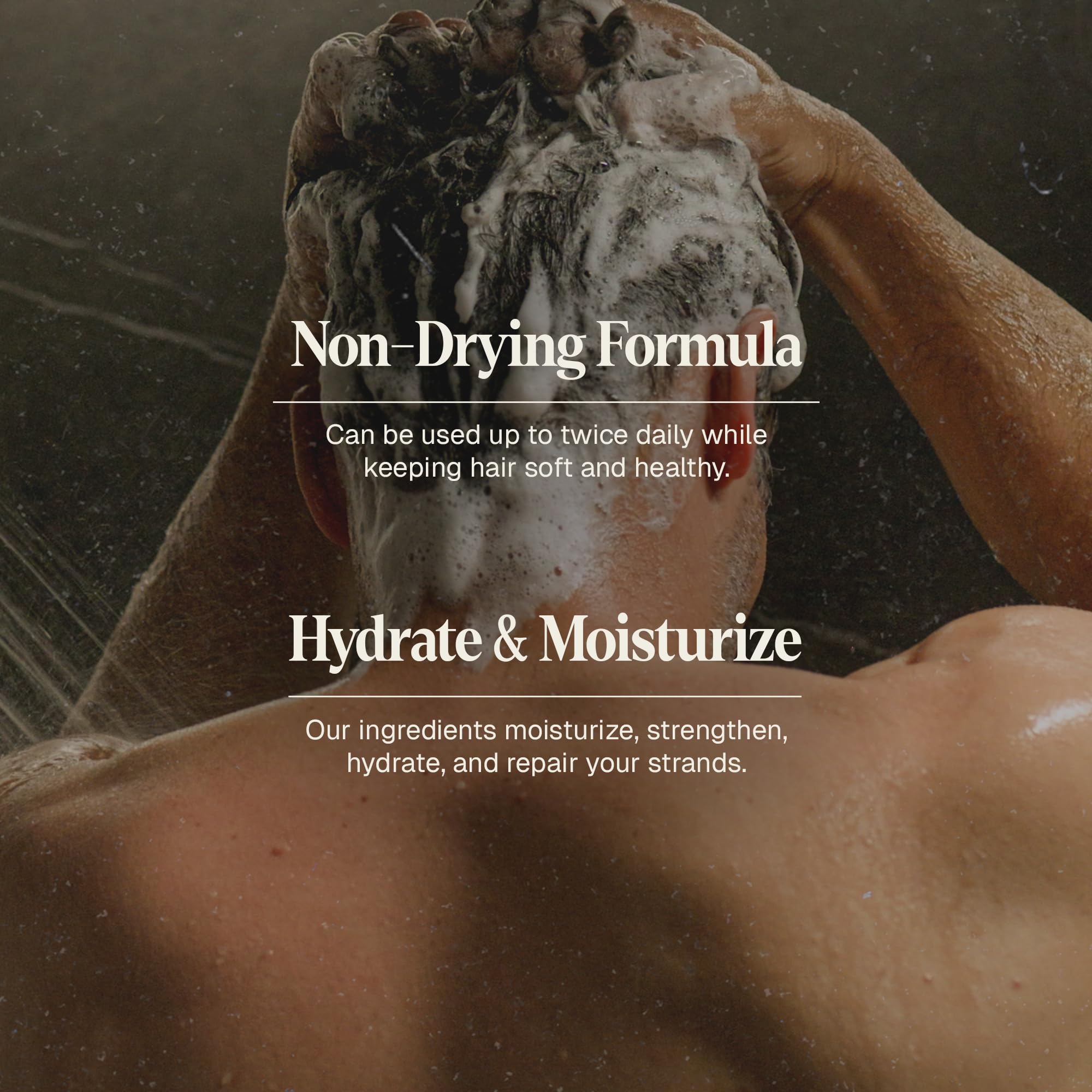 Black Wolf bottle shows moisturizing formula for hydrated hair