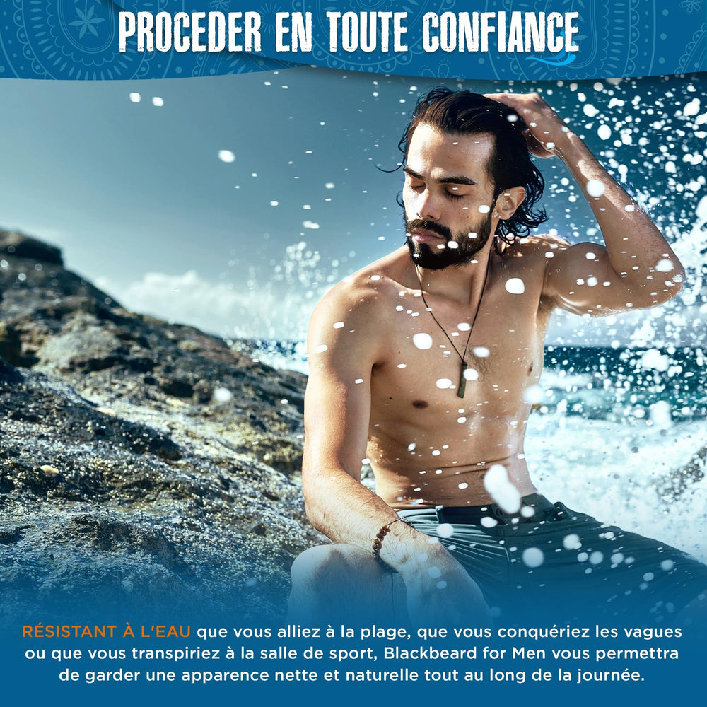 Blackbeard for Men waterproof-beard-dye conveys all-day color that stays put.