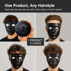 BlackMask Hair Clay matte finish on models' hair delivers natural look and flexible hold.